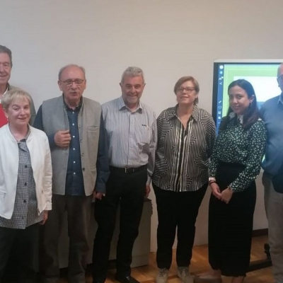 Patronos de izquierda a derecha Francisco Calvo Cirujano, Asumpta Aragall, Isidro Sanchez, Angeles Diaz, Paula Santiago, Enrique Borruel, Alfonso Gonzalez Calero.